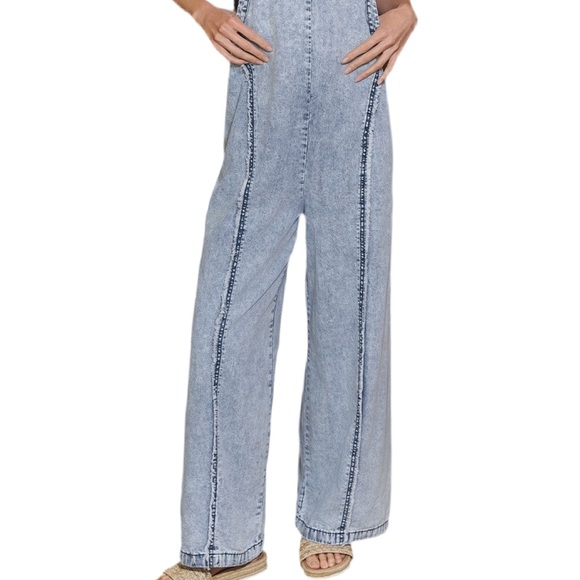 Denim Overalls Jumpsuit - Picture 9 of 11